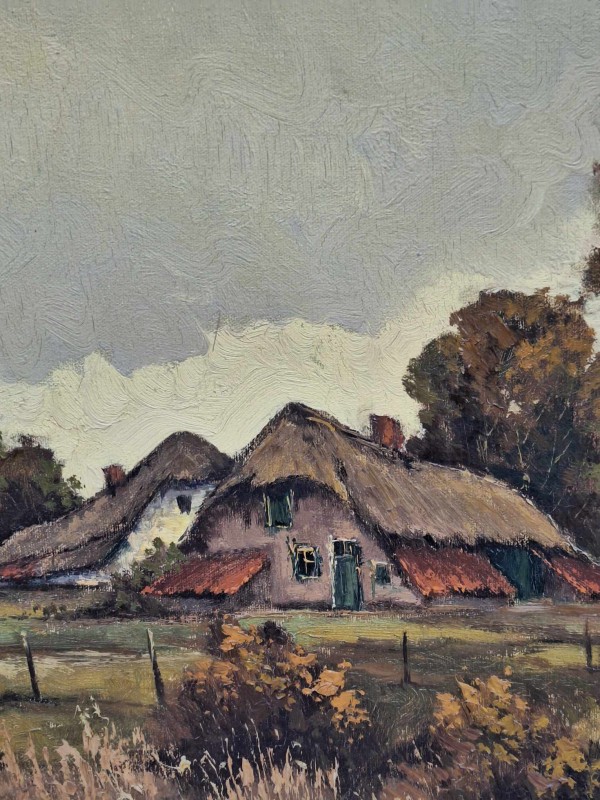 Klassiek plattelandsschilderij door j. D. Uittenbogaard (1910 - 2010)