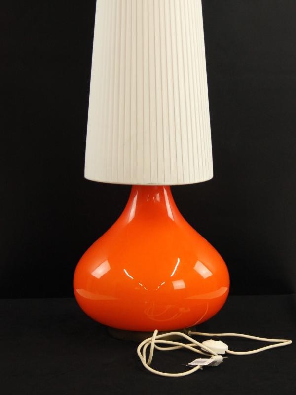 Grote Lamp Oranje - Glas - Space Age