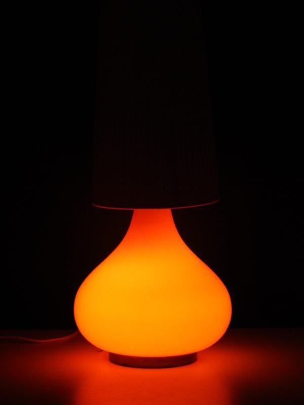 Grote Lamp Oranje - Glas - Space Age