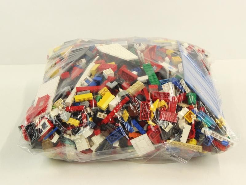 Zak met losse lego bouwsteentjes - gemengde mix van 5 kilo