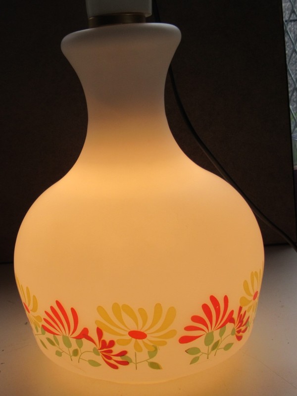 Mid-Century Opaline plafondlamp