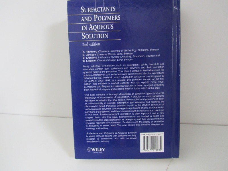 Boek  "Surfactants and Polymers in Aquesous Solution "