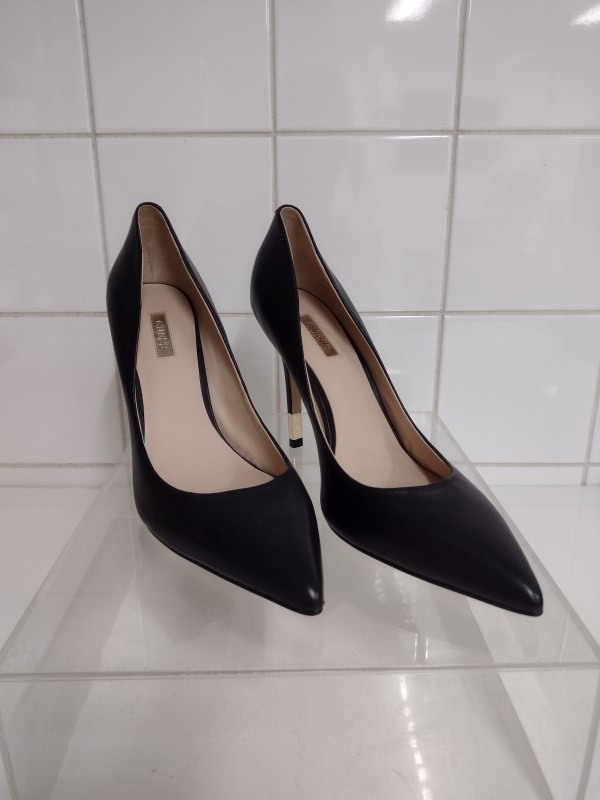 Zwarte Lederen Guess Pumps