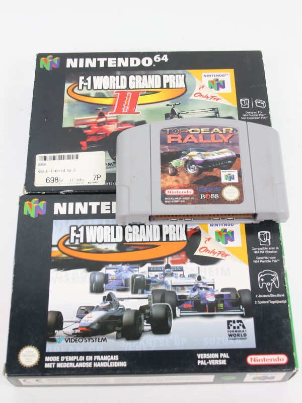 Nintendo 64 - F-1 world grand Prix 1+2 en Top Gear Rally