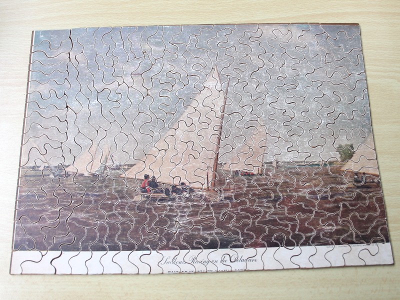 3 vintage houten puzzels in speciale vorm