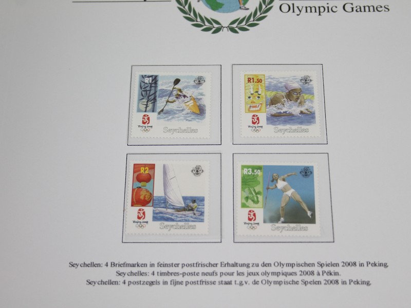 Groot lot Postzegels Diversen (honderden losse, albums, olympic games)