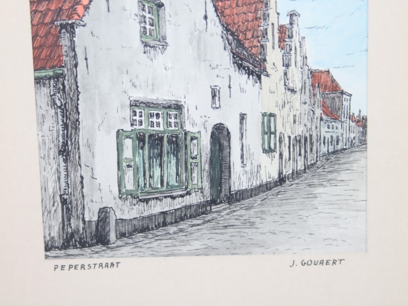 5 pentekeningen - Brugge - J. Govaert