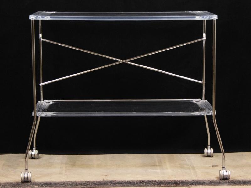 Kartell, model Flip - opplooibare trolley - transparant