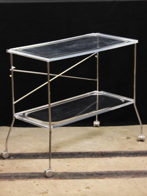 Kartell, model Flip - opplooibare trolley - transparant