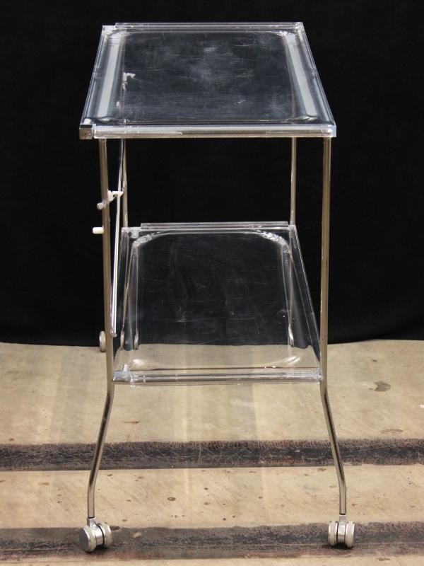 Kartell, model Flip - opplooibare trolley - transparant