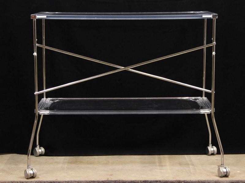 Kartell, model Flip - opplooibare trolley - transparant