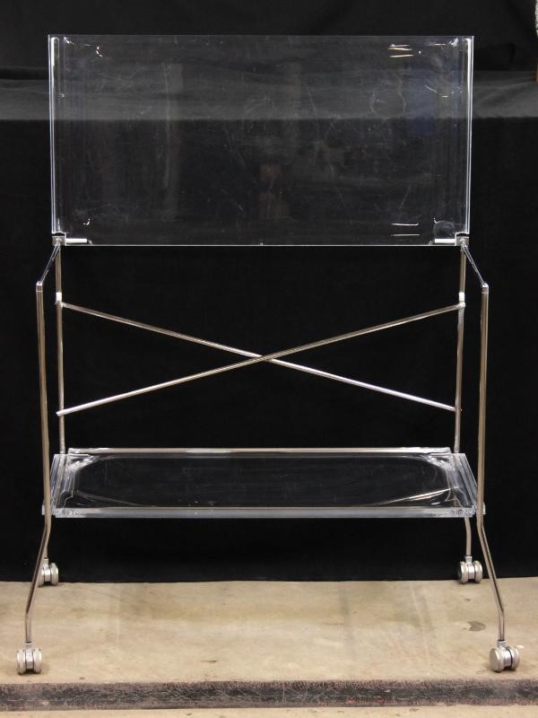 Kartell, model Flip - opplooibare trolley - transparant