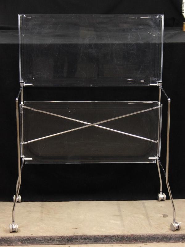 Kartell, model Flip - opplooibare trolley - transparant