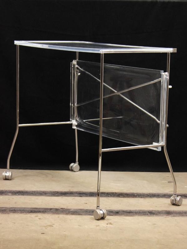 Kartell, model Flip - opplooibare trolley - transparant