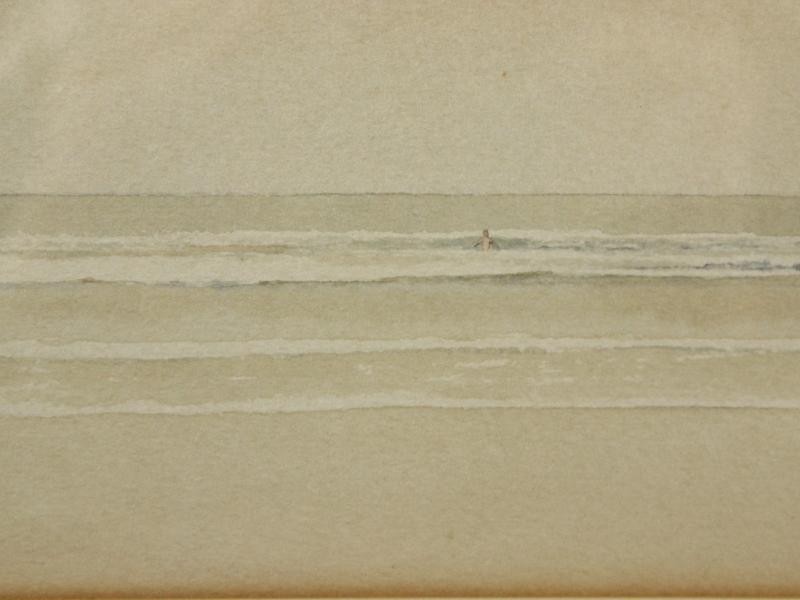 Aquarel van kalme zee - Paul Bisson (1983)