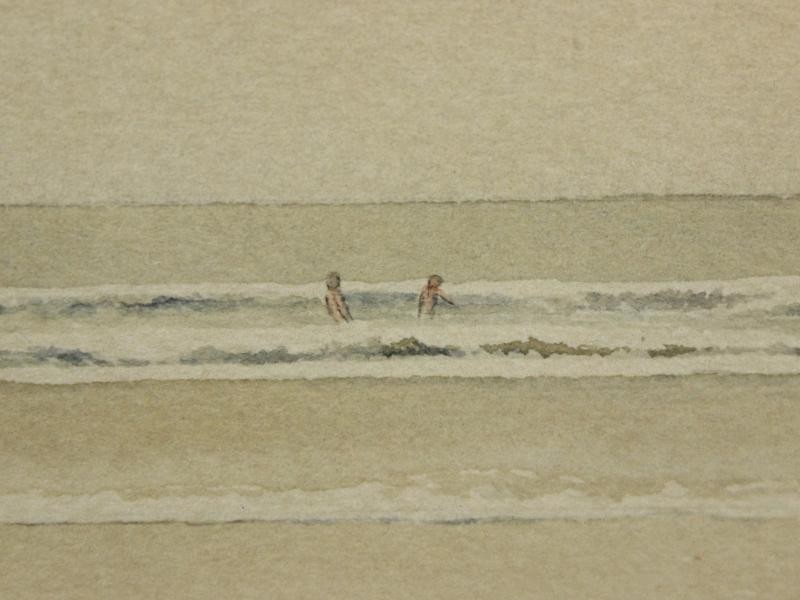 Aquarel van kalme zee - Paul Bisson (1983)