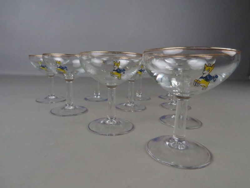 10 Babycham glazen