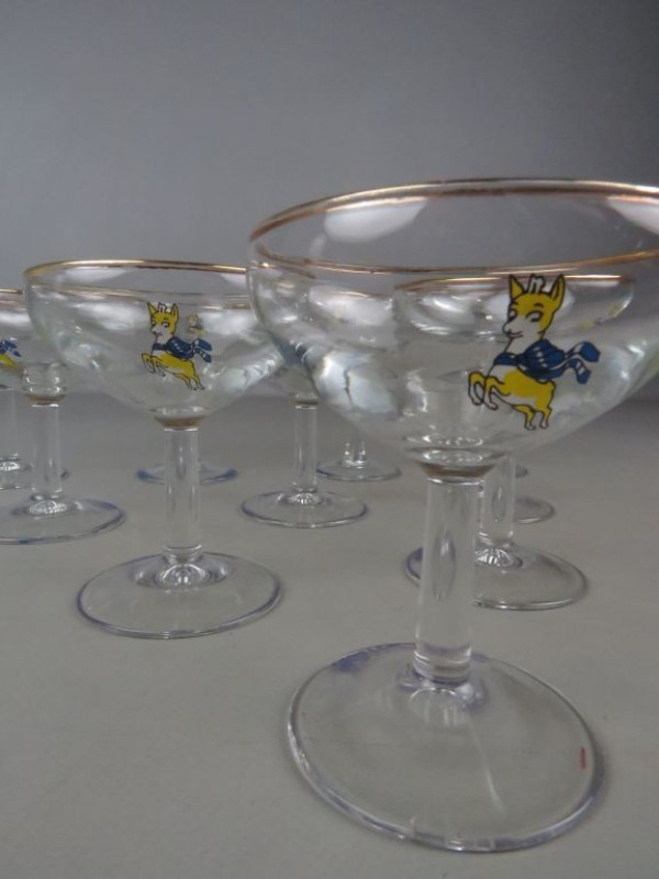 10 Babycham glazen