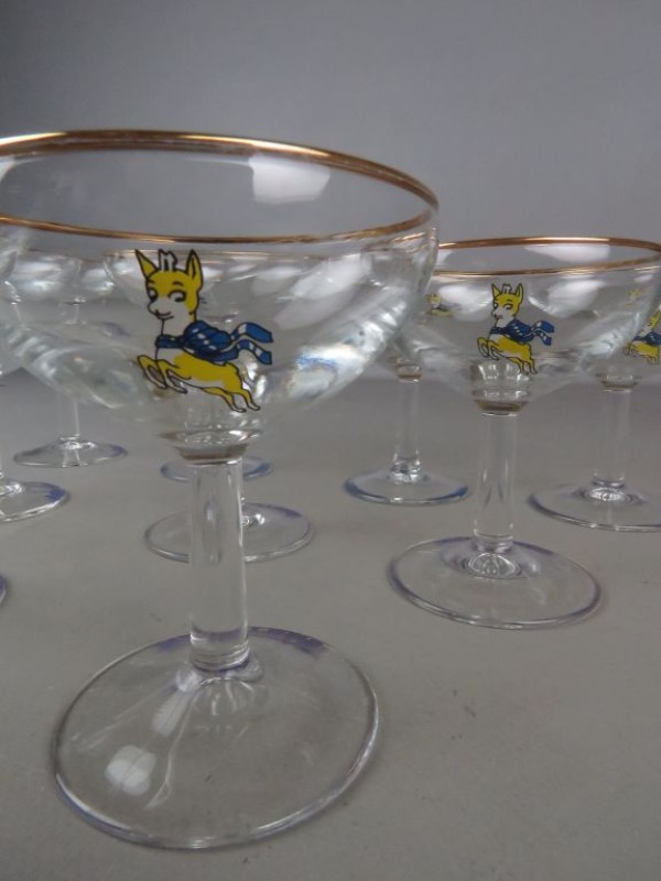 10 Babycham glazen