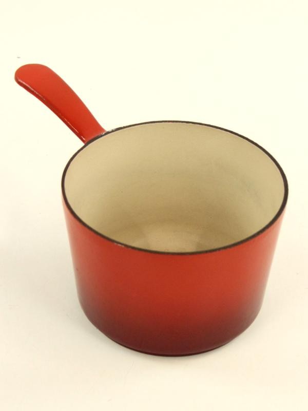 Set van 3 kookpotten: 2 met deksel en 1 steelpan door Le Creuset