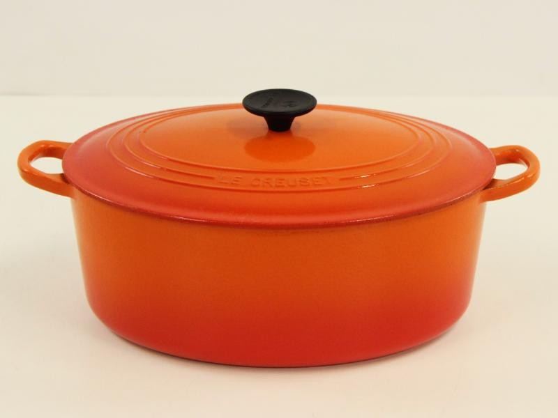 Set van 3 kookpotten: 2 met deksel en 1 steelpan door Le Creuset