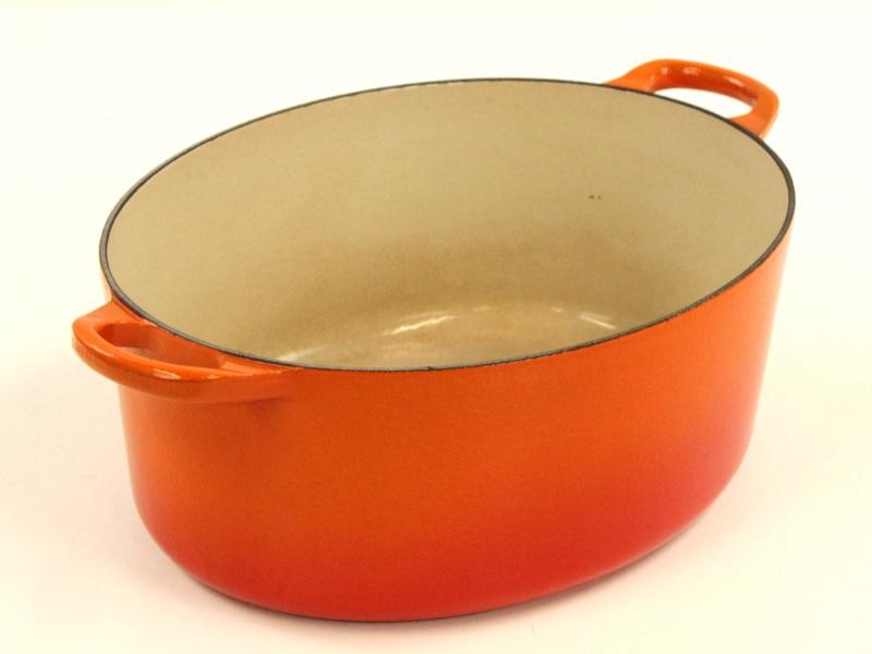 Set van 3 kookpotten: 2 met deksel en 1 steelpan door Le Creuset