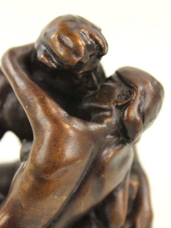 De Kus - Auguste Rodin - kleine bronzen reproductie