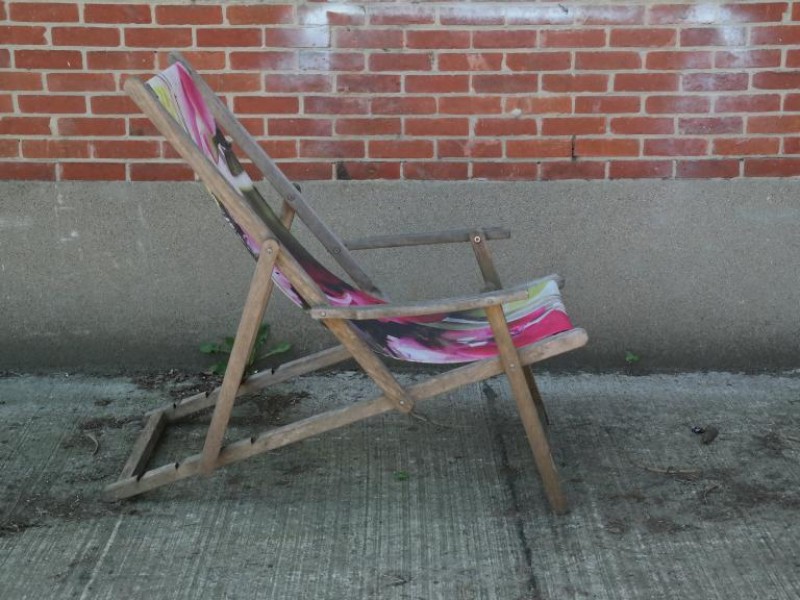 3 vintage houten vouwstoelen