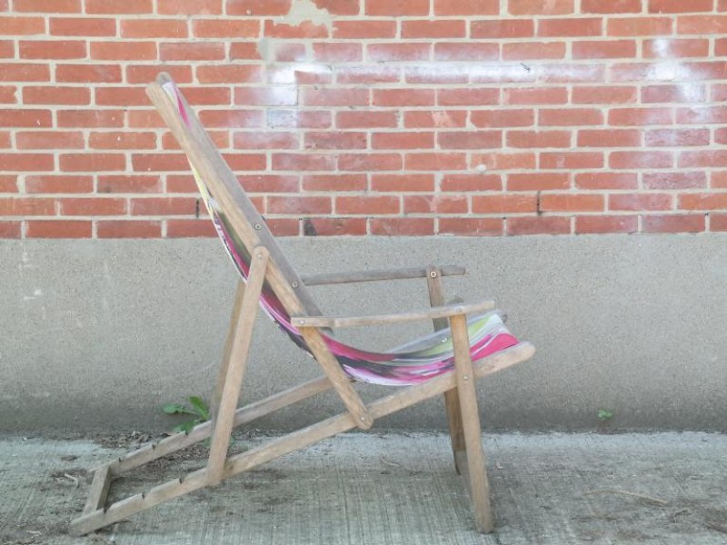 3 vintage houten vouwstoelen