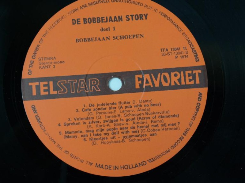 Vinyl lp Bobbejaan Schoepen gehandtekend