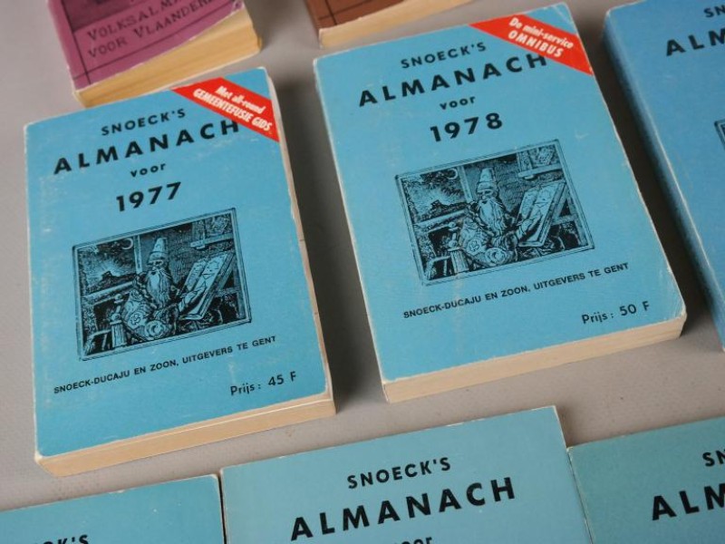 Groot lot vintage "Snoeck's Almanach"  1969 t.e.m. 1985