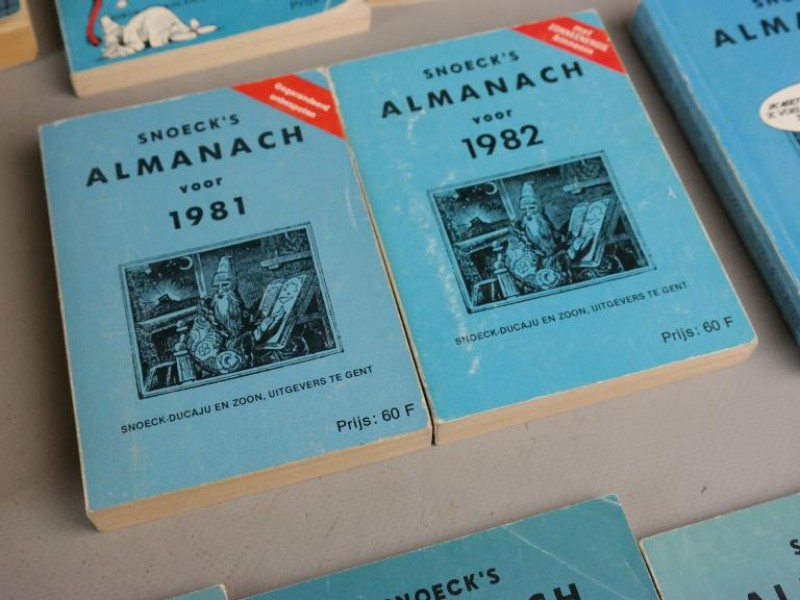 Groot lot vintage "Snoeck's Almanach"  1969 t.e.m. 1985