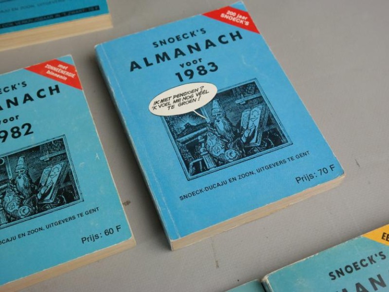 Groot lot vintage "Snoeck's Almanach"  1969 t.e.m. 1985