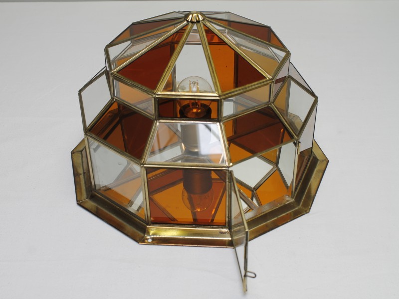 Vintage plafondlamp "Deknudt style" (Art. 869)