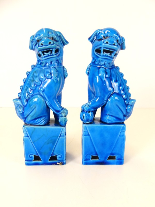 2 Aziatische Foo Dogs of tempelbewakers