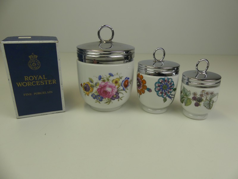 4 Vintage Egg Coddler's Royal Worcester