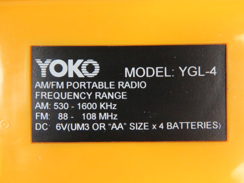 Yoko FM/AM portable receiver