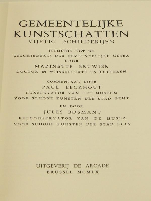 Gemeentelijke Kunstschatten - 50 Schilderijen - 1960