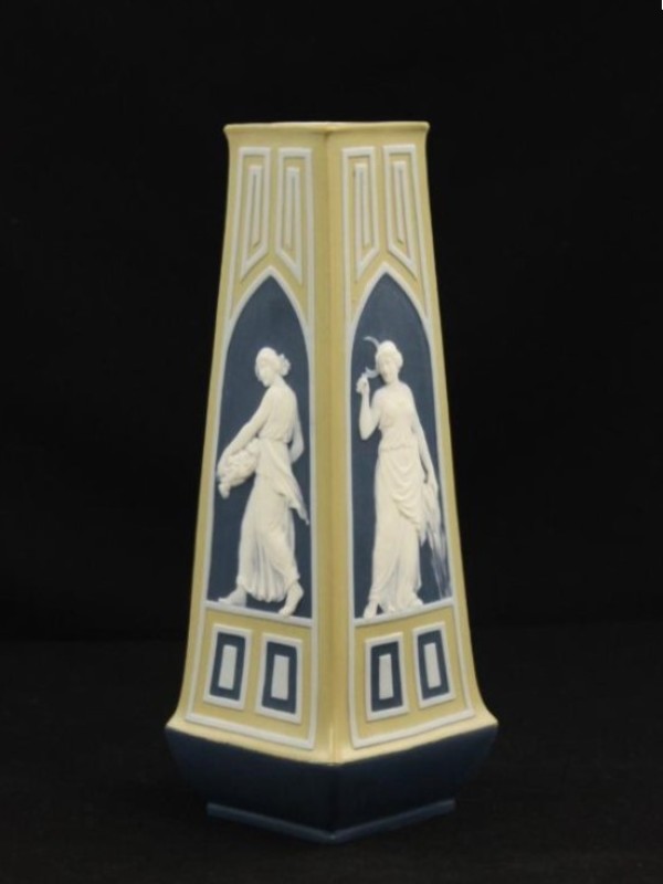 Art nouveau phanolith vaas Villeroy & Boch Mettlach