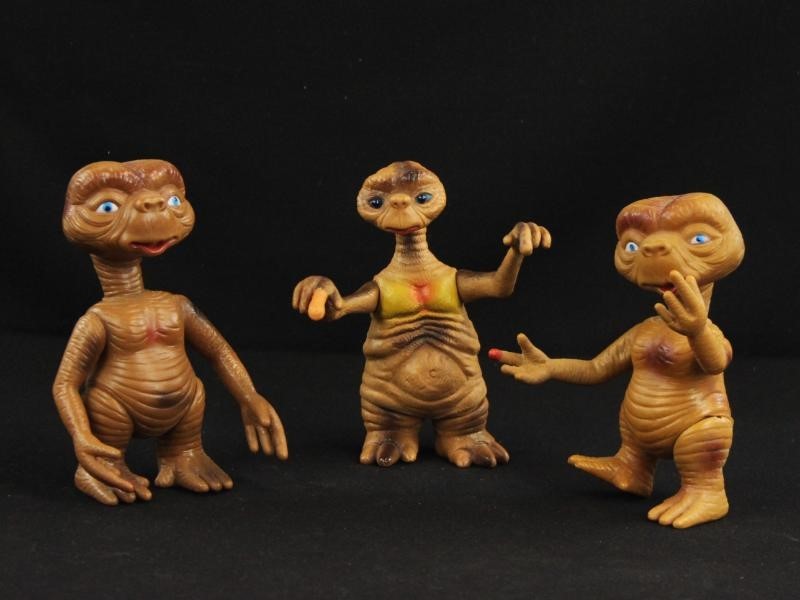 3 vintage E.T. figuurtjes