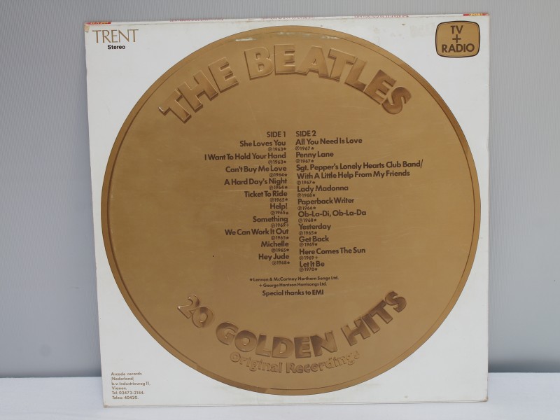 Elpee "The Beatles - 20 golden hits, original recordings" (Art. 938)