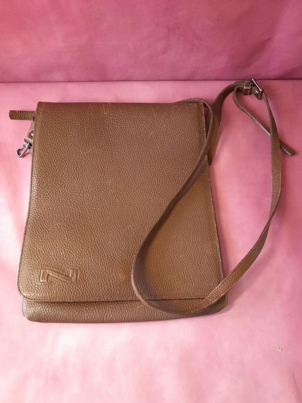 Donker bruine unisex Cross body tas van Nathan Baume