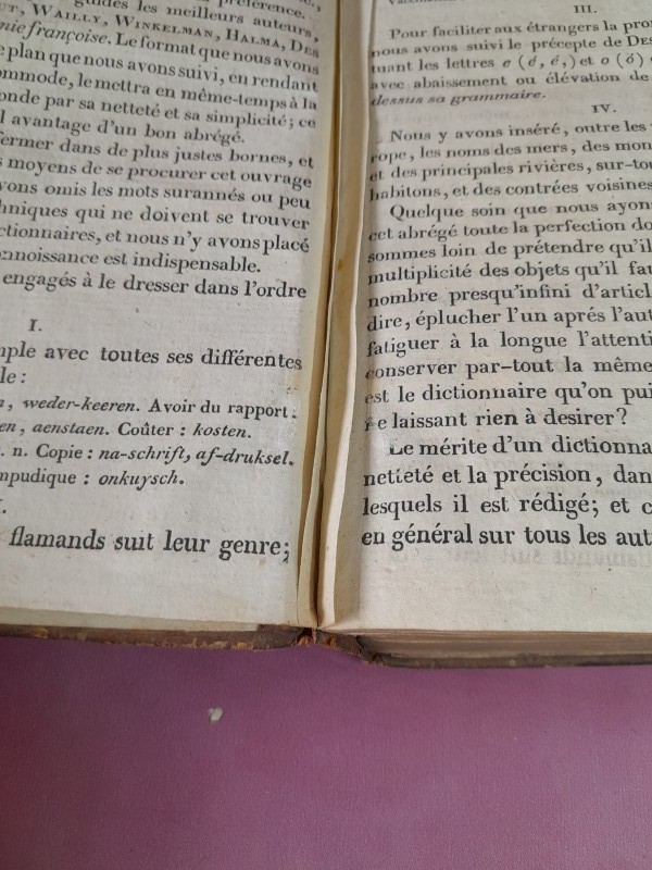 Antiek boek: Dictionnaire Abrégé des langues Française et Flamande - 1822