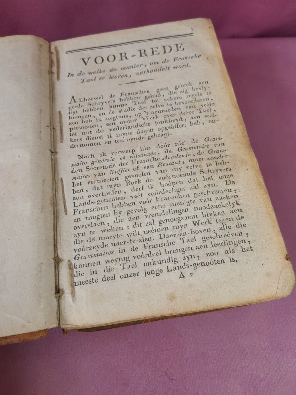 Antiek boek: Nieuwe Fransche Spraek-konst - 1812