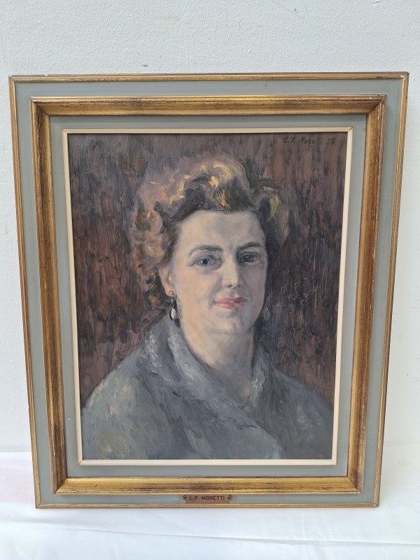 Portret van een statige dame - L.P. Moretti