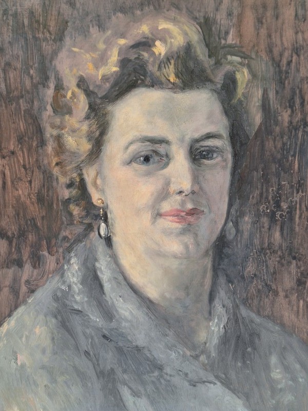 Portret van een statige dame - L.P. Moretti