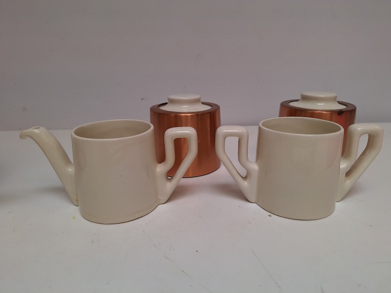 4-delig Art Deco koffieservies