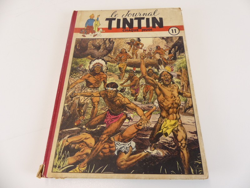 Lot 1 - vintage verzamelalbums – Le journal Tintin – nrs 7 en 9 en 11 – 1948/1950