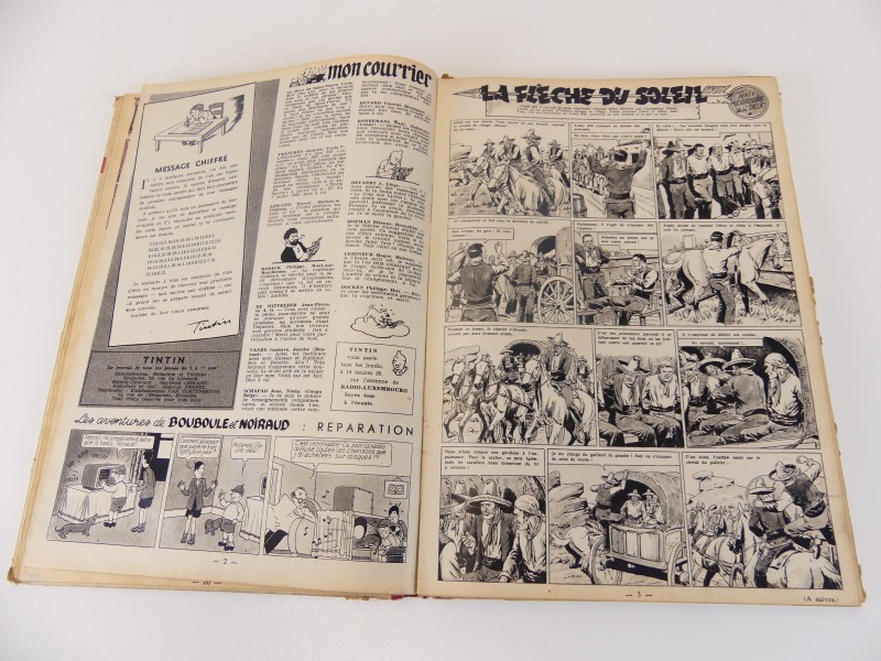 Lot 1 - vintage verzamelalbums – Le journal Tintin – nrs 7 en 9 en 11 – 1948/1950