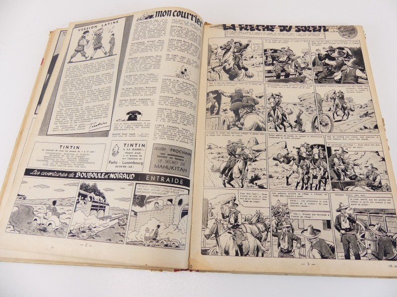 Lot 1 - vintage verzamelalbums – Le journal Tintin – nrs 7 en 9 en 11 – 1948/1950